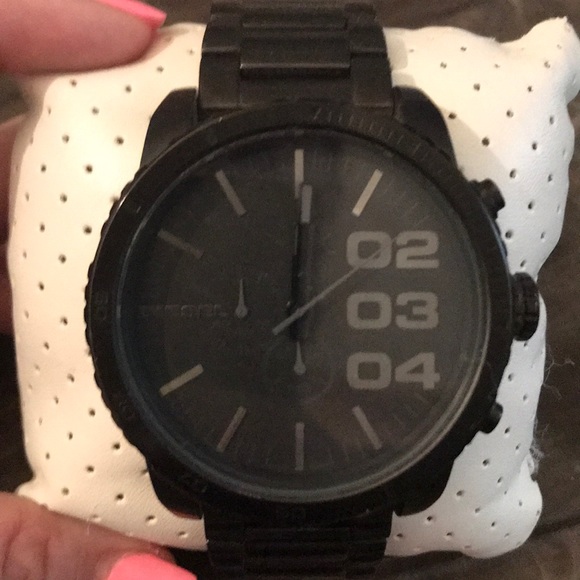 Diesel Men's Chrono Black PVD Bracelet Watch - Picture 2 of 8